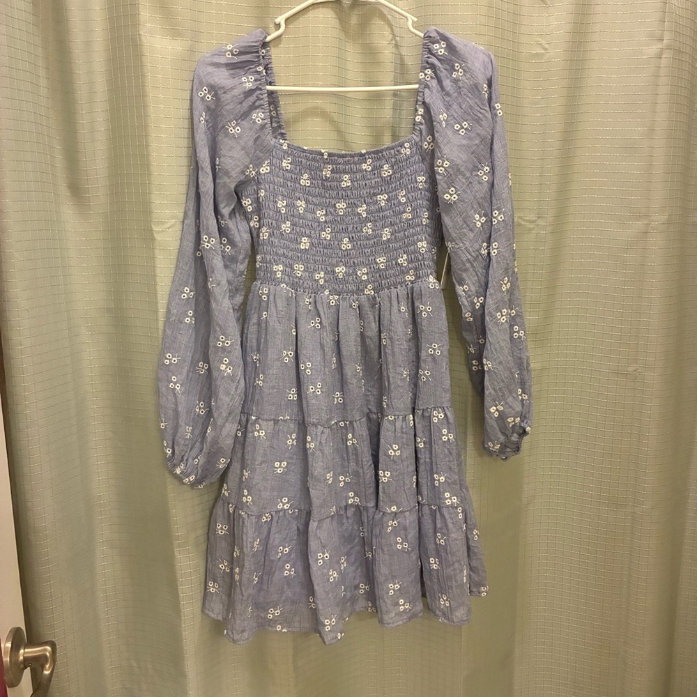 Altar'd State Lilac Floral Smocked Tiered Dress